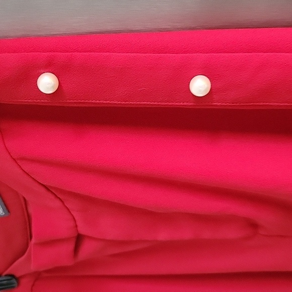 Red Wide Leg Pearl Pants - Picture 5 of 8